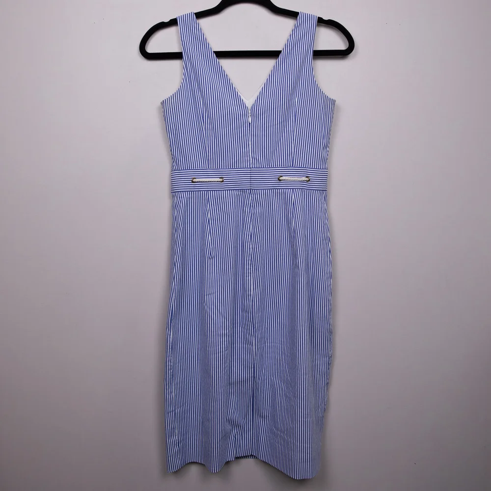 J. Crew nautical striped sleeveless sheath dress-00